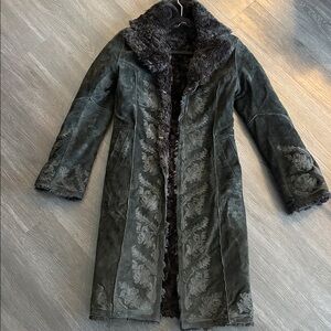 Express vintage black leather penny lane insane jacket XS